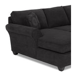 Althea 2-Piece Sectional with Left-Facing Chaise - Black