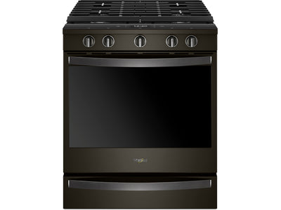 Whirlpool Black Stainless Steel Slide-In Gas True Convection Range (5.8 Cu. Ft.) - WEG750H0HV