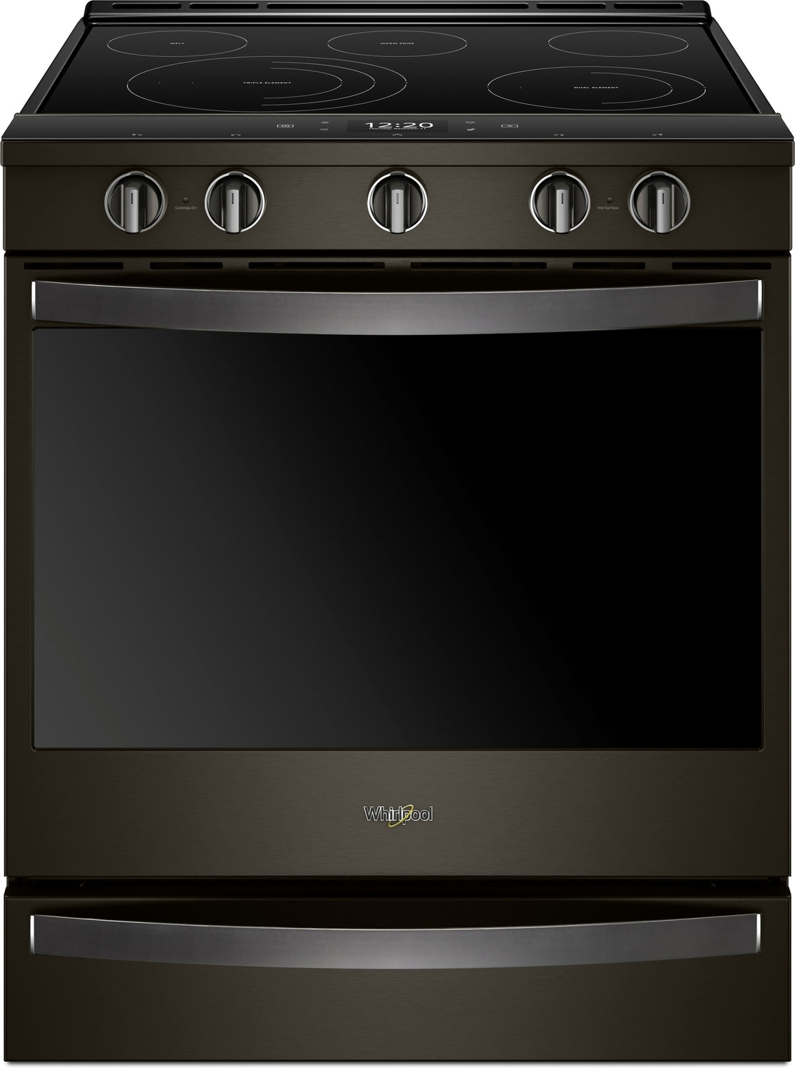 Whirlpool black online stainless cooktop