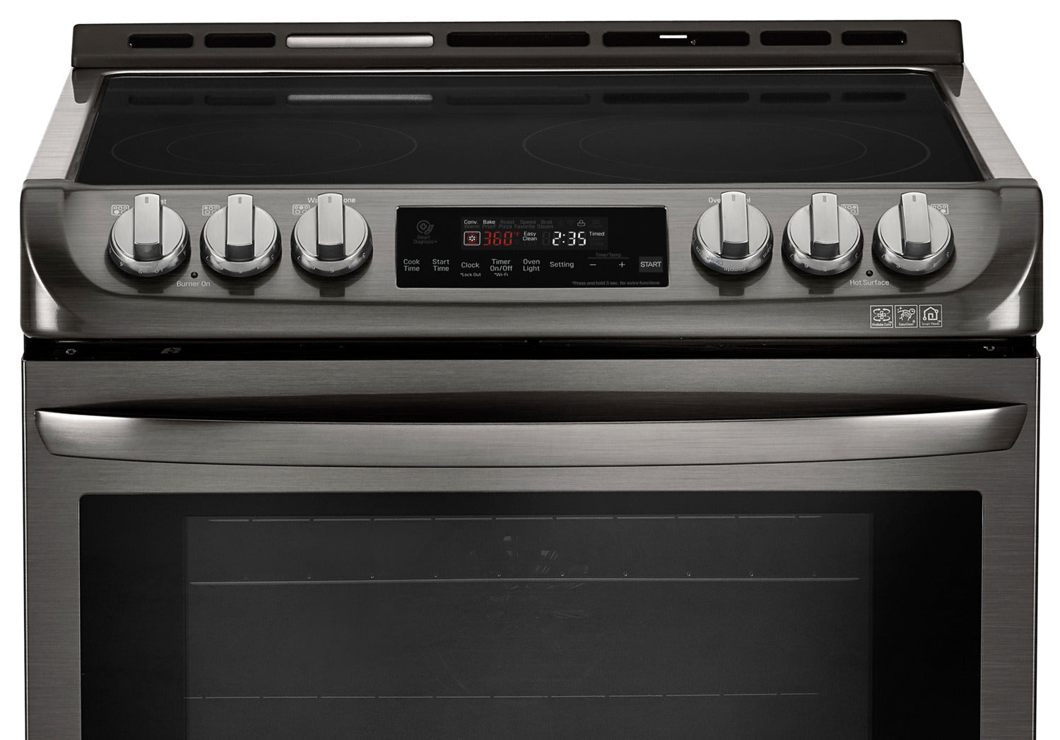 LG Appliances Black Stainless Steel Slide-In Electric Range (6.3 Cu. Ft.) - LSE4611BD