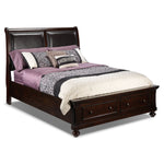 Chester 3-Piece King Storage Bed - Cherry