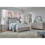 Reece 3-Piece Upholstered Queen Bed - Silver Grey