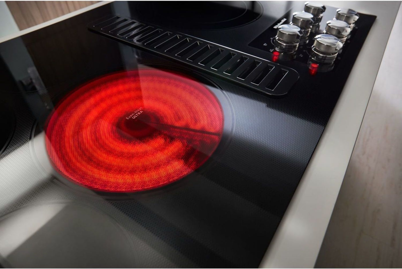 KitchenAid Black 36" Electric Downdraft Cooktop - KCED606GBL