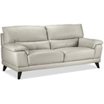 Braylon Leather Sofa and Chair Set - Silver Grey