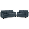 Agnes Sofa and Loveseat Set - Blue