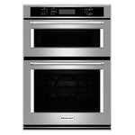 KitchenAid Stainless Steel Wall Oven (4.3 Cu. Ft.) w/ Microwave (1.4 Cu. Ft.) - KOCE507ESS