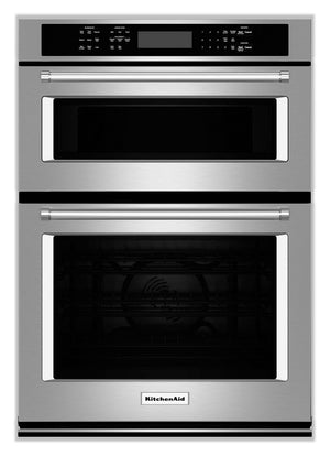 KitchenAid Stainless Steel Wall Oven (4.3 Cu. Ft.) w/ Microwave (1.4 Cu. Ft.) - KOCE507ESS