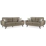 Julian Sofa and Loveseat Set - Grey