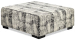 Tremont Cocktail Ottoman - Black and White