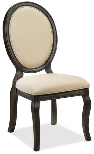 Victoria Side Chair - Grey and Beige