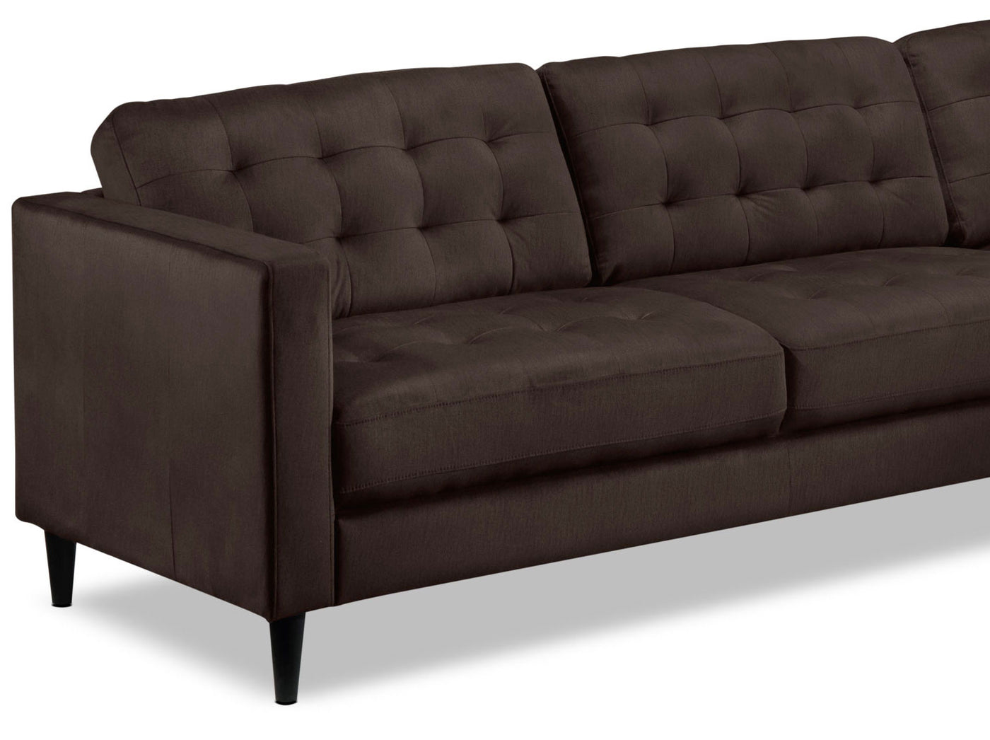 Paragon 2-Piece Sectional with Right-Facing Chaise - Dark Chocolate