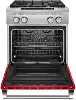 KitchenAid Signature Red Slide-In Dual Fuel True Convection Range (4.1 Cu. Ft.) - KDRS407VSD