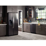 Whirlpool Black Stainless Steel Counter-Depth Side-by-Side Refrigerator (21 Cu. Ft.) - WRS571CIHV