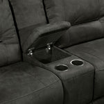 Pasadena 6-Piece Reclining Sectional with Right-Facing Chaise - Dark Grey