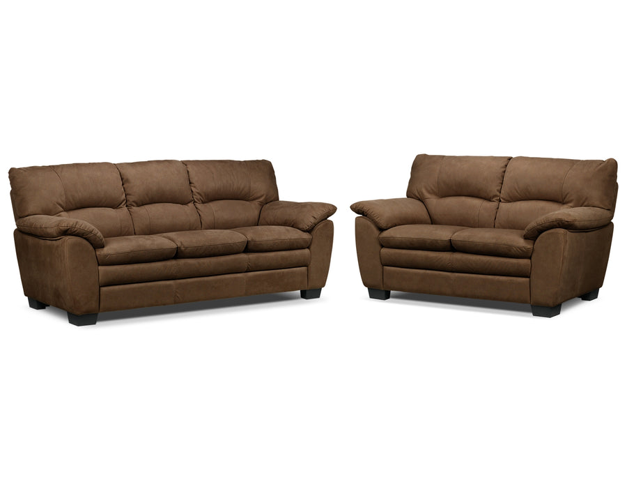 leonoah Kelleher Sofa and Loveseat Set - Hazelnut | Leon's