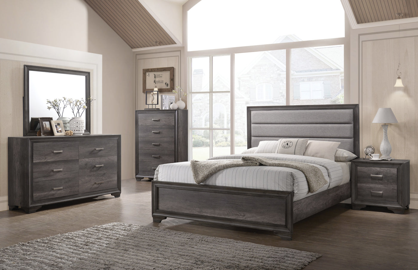 Sophie 3-Piece King Bed - Weathered Grey