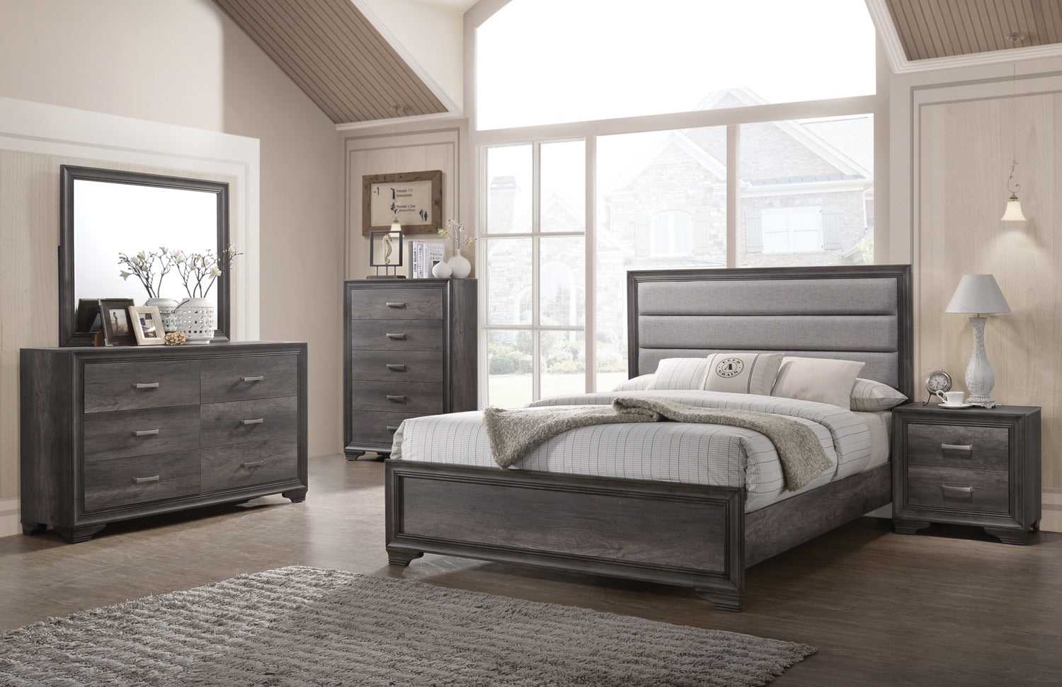 Sophie 3-Piece Queen Bed - Weathered Grey