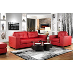 Serpentine 51.5" Coffee Table with Two Ottomans - Espresso