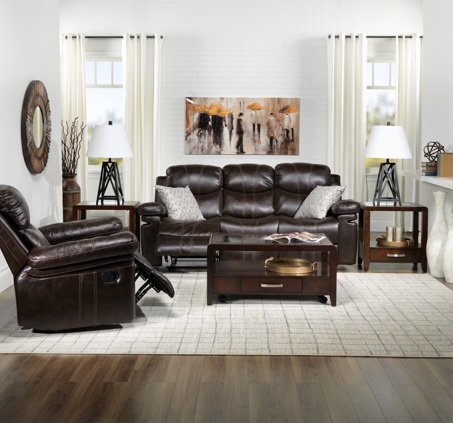 Barcelona Reclining Sofa - Brown | Leon's
