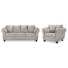 Collier Sofa and Chair Set - Light Grey