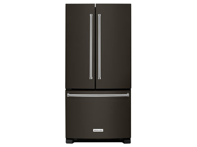 KitchenAid Black Stainless Steel French Door Refrigerator (22.1 Cu. Ft.) - KRFF302EBS