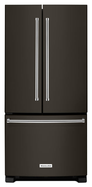 KitchenAid Black Stainless Steel French Door Refrigerator (22.1 Cu. Ft.) - KRFF302EBS