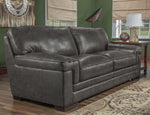 Stampede Leather Sofa - Charcoal