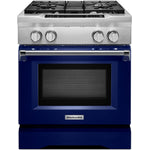 KitchenAid Cobalt Blue Slide-In Dual Fuel True Convection Range (4.1 Cu. Ft.) - KDRS407VBU