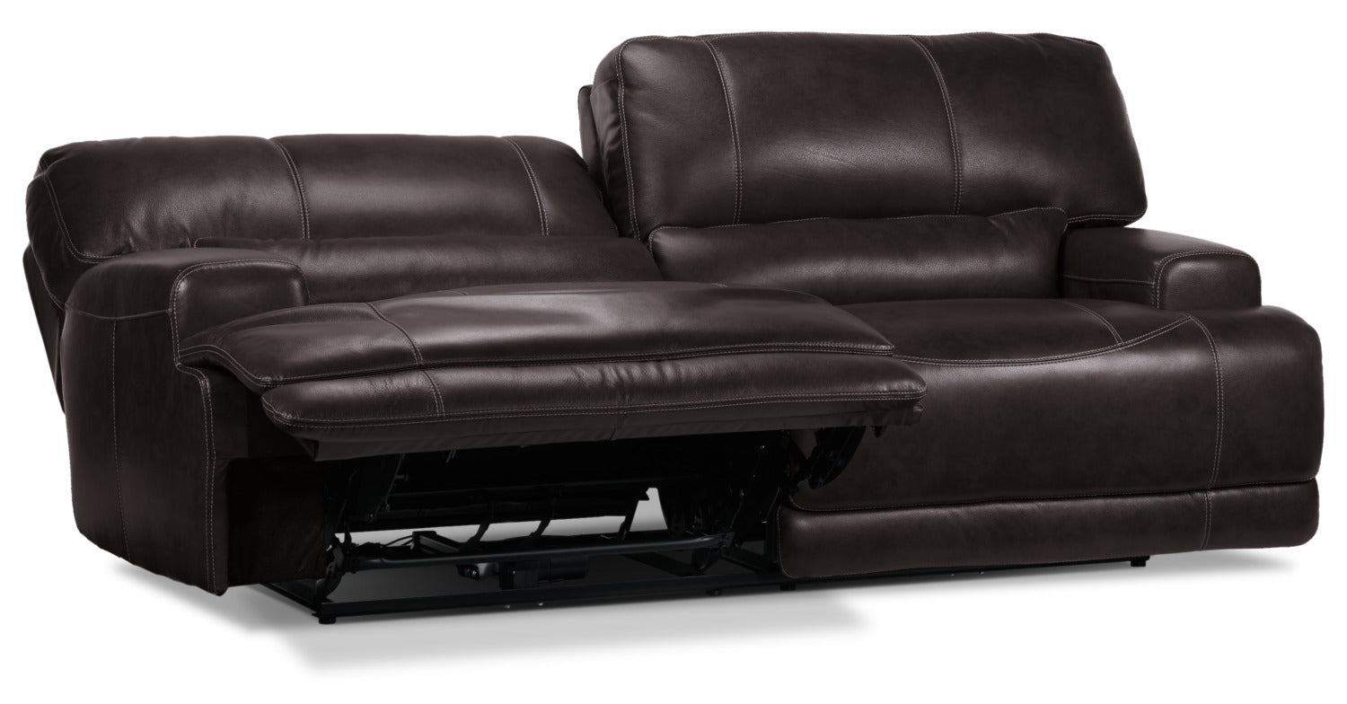 Dearborn Leather Power Reclining Sofa - Blackberry