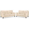 Braylon Leather Sofa and Loveseat Set - Bisque