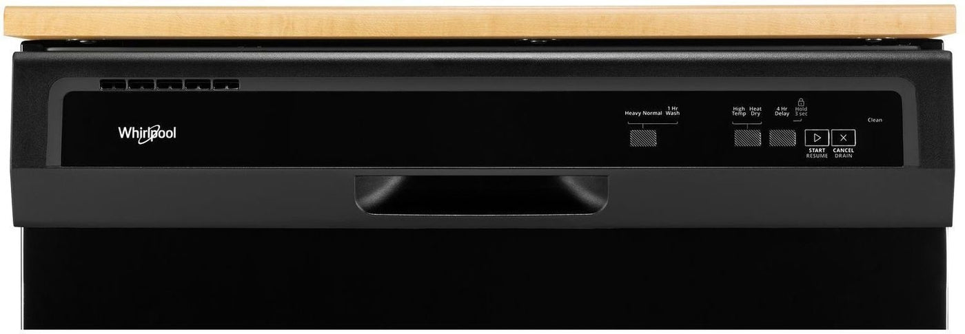 Whirlpool Black Heavy-Duty Portable Dishwasher - WDP370PAHB