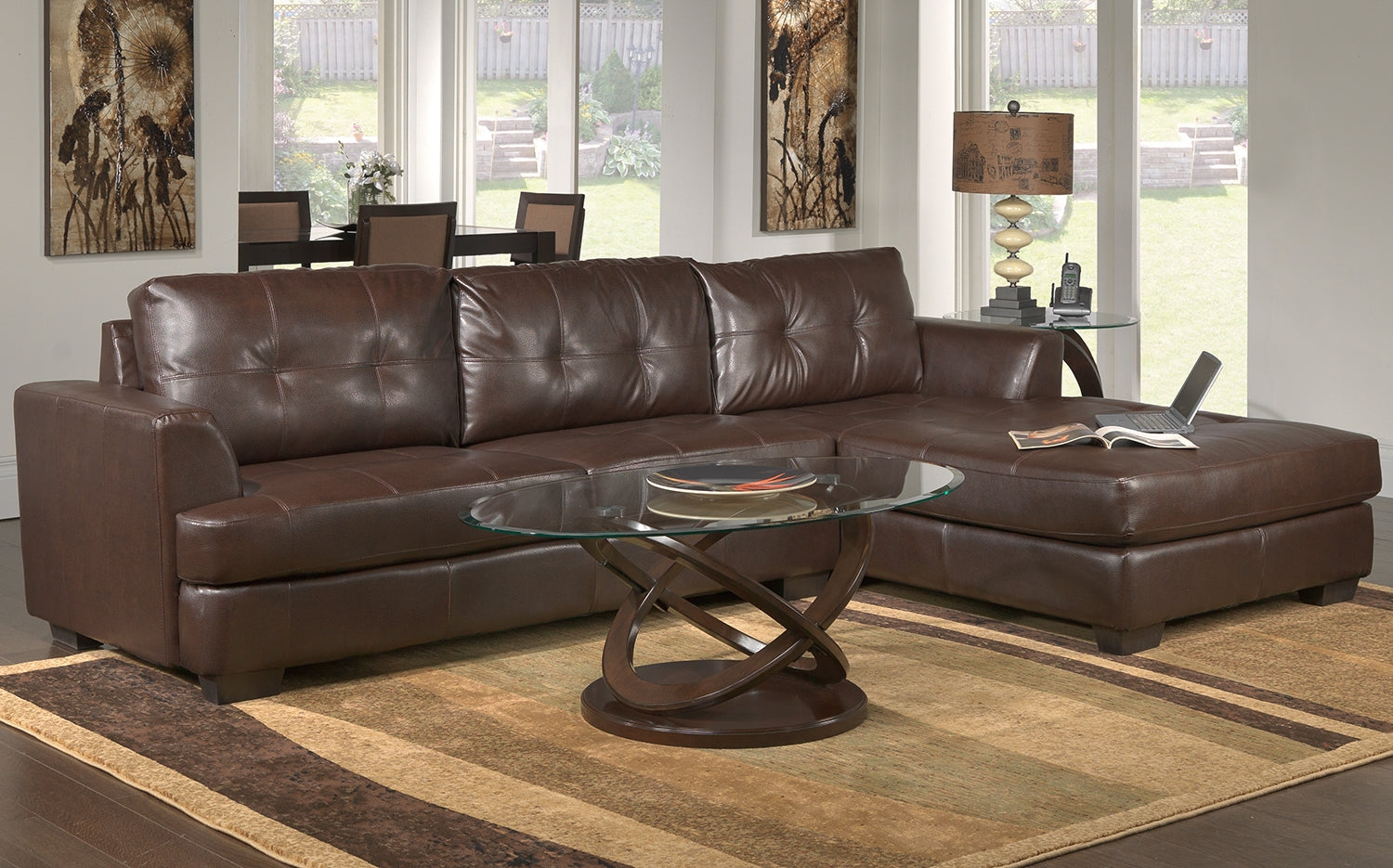 Atomic 26" End Table - Brown Cherry