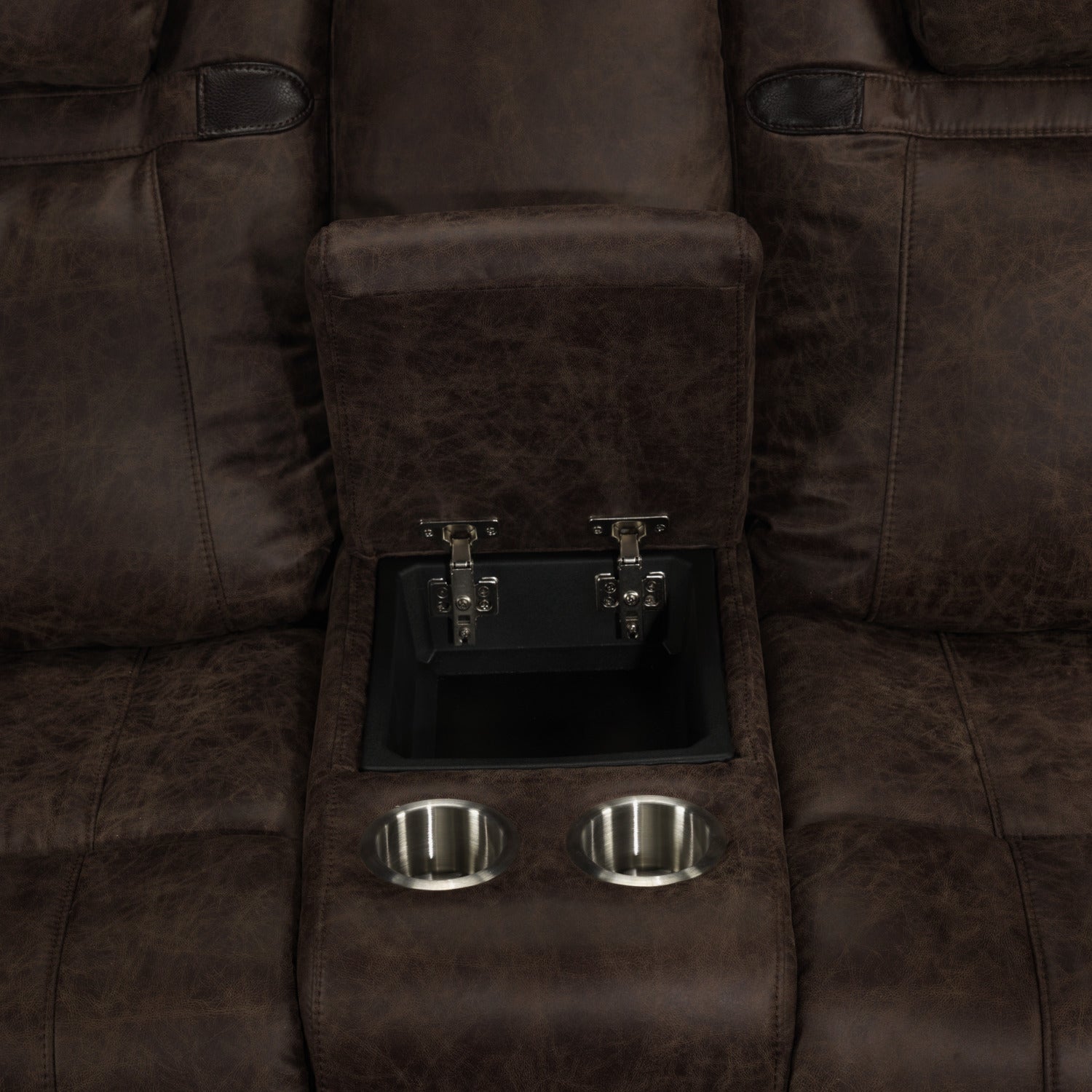 Rebel Power Reclining Loveseat with Console - Brown