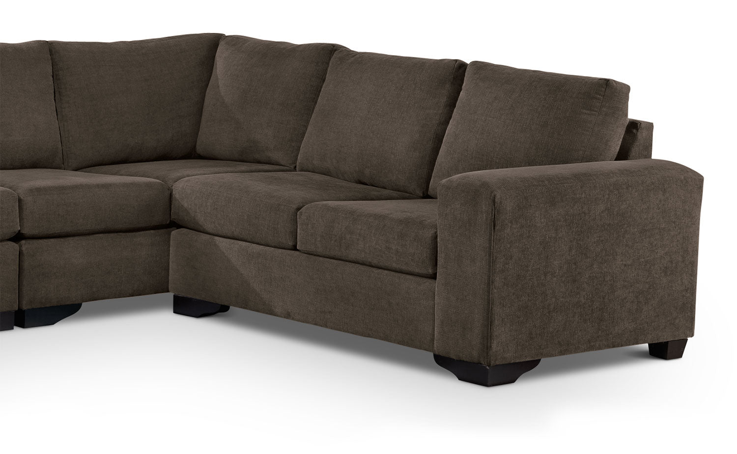 Danielle 3-Piece Sectional with Left-Facing Corner Wedge - Java