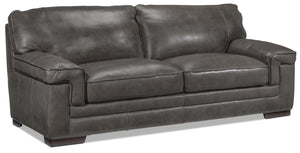 Stampede Leather Sofa - Charcoal
