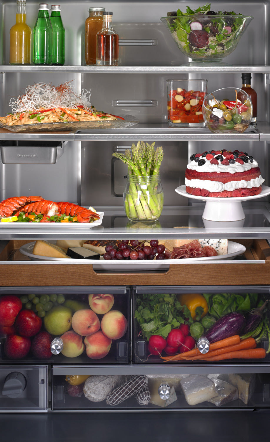 KitchenAid 35.8" 23.8 Cu. Ft. Stainless Steel Counter-Depth French Door Refrigerator - KRFC704FPS