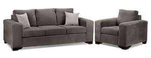 Fava 2 Pc. Living Room Package W/ Chair - Grey