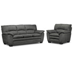 Kelleher Sofa and Chair Set - Charcoal