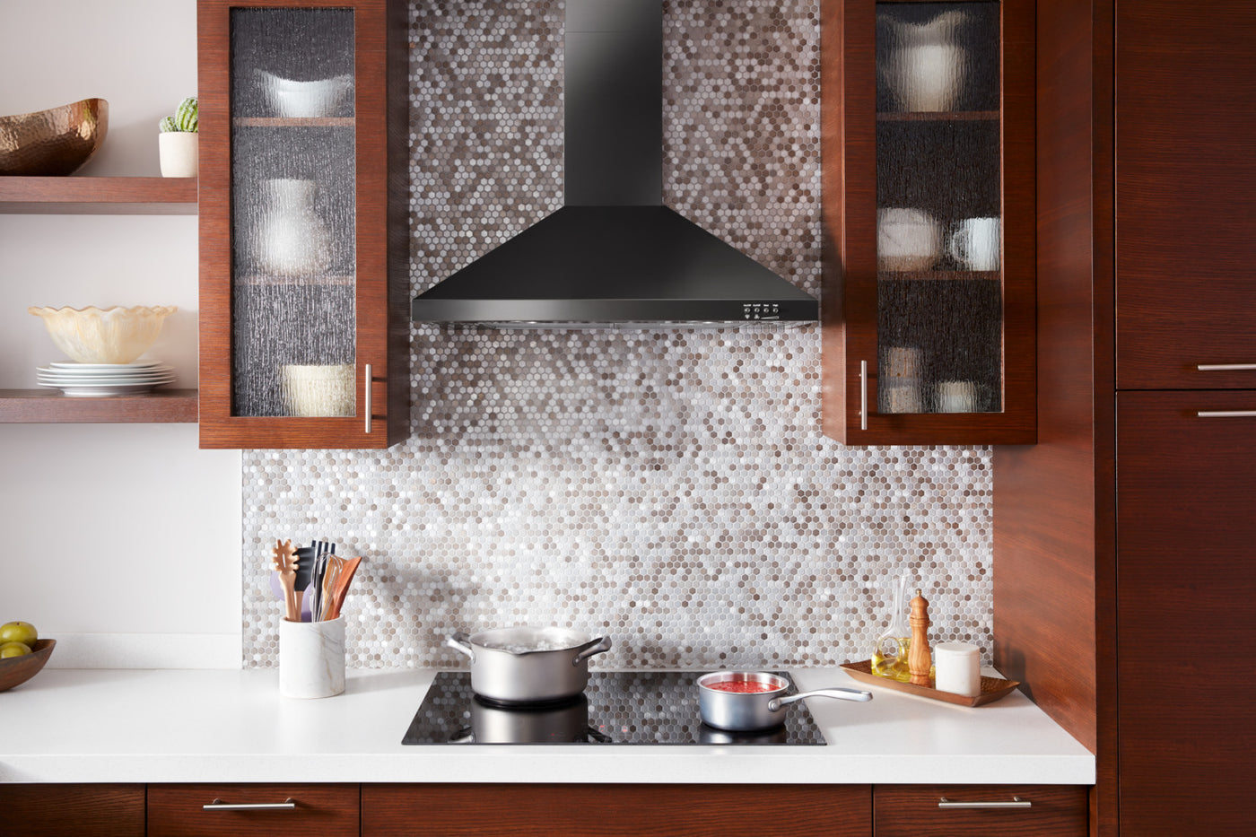 Whirlpool Black Stainless Steel 30" 400 CFM Canopy Wall-Mount Range Hood - WVW53UC0HV