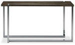 Kieran Sofa Table - Charcoal and Chrome