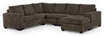 Danielle 3-Piece Sectional with Right-Facing Corner Wedge - Java