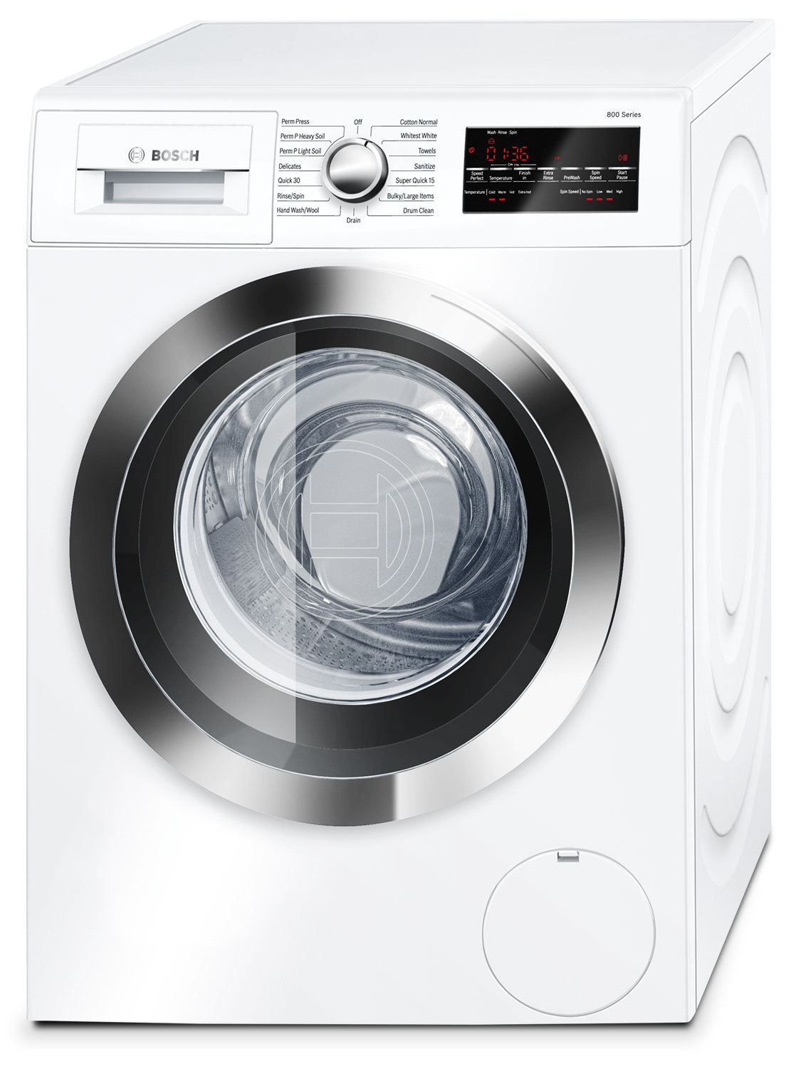 Bosch White and Stainless Steel Front-Load Washer (2.2 Cu. Ft.) - WAT28402UC