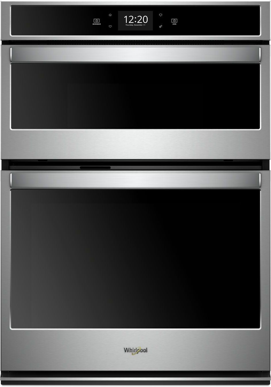 Whirlpool Black-on-Stainless Steel Wall Oven (5 Cu. Ft.) w/ Microwave (1.4 Cu. Ft.) - WOC75EC0HS