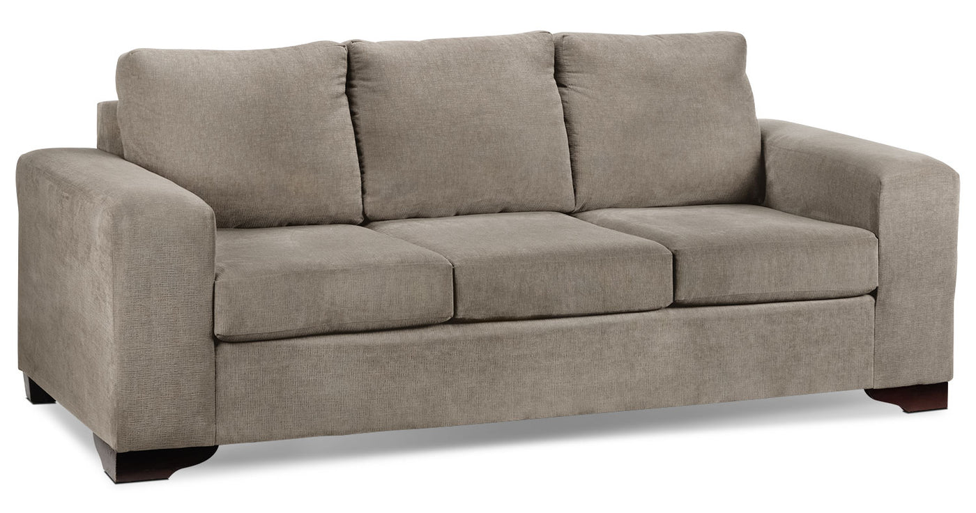 Fava Sofa, Loveseat and Chair Set - Pewter