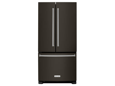 KitchenAid Black Stainless Steel Counter-Depth French Door Refrigerator (21.9 Cu. Ft.) - KRFC302EBS