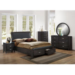 Cinema 3-Piece Queen Storage Bed - Charcoal