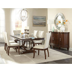 Rosario 7-Piece Extendable Dining Set - Cherry and Beige