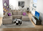 Danielle 3-Piece Sectional with Right-Facing Corner Wedge - Pewter
