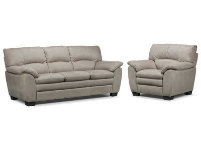 Kelleher Sofa and Chair Set - Silver Grey