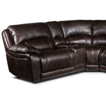 Santorini 5-Piece Power Reclining Sectional - Walnut